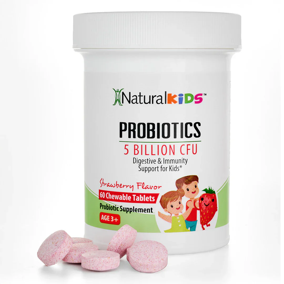NaturalKids® PROBIOTICS™ Chewable Tablets 5 Billion CFUs per Serving | Chewable Probiotics Tablets 60 Chewable Tablets | Strawberry Flavor - Image 7
